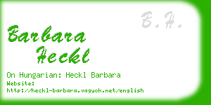 barbara heckl business card